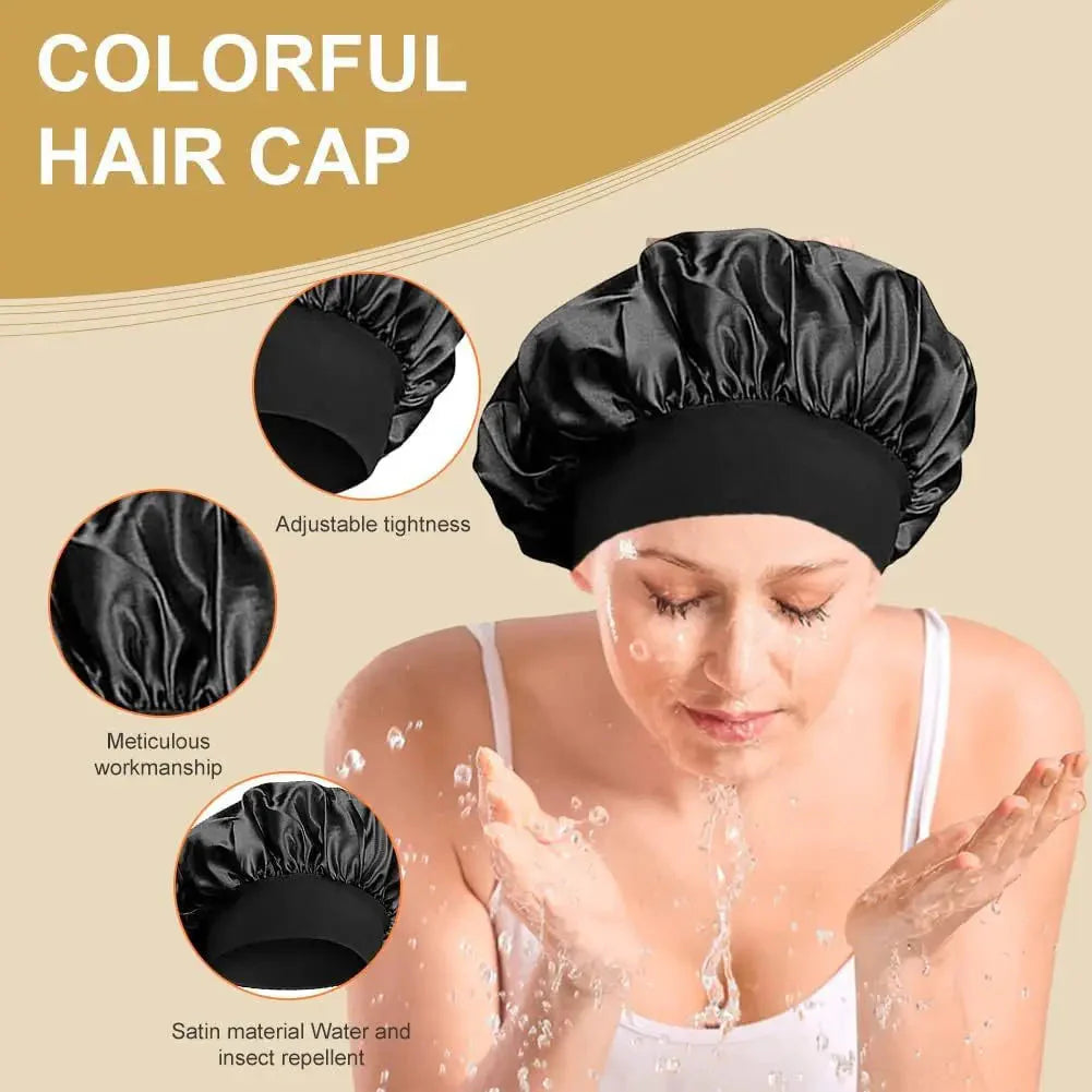 Women’s Satin Sleep Bonnet – Silk Hair Bonnet Wide Band