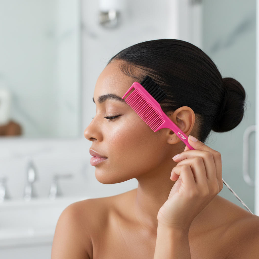Annie All In One Carbon Edge Brush & Comb, 1 Count, Assorted Colors