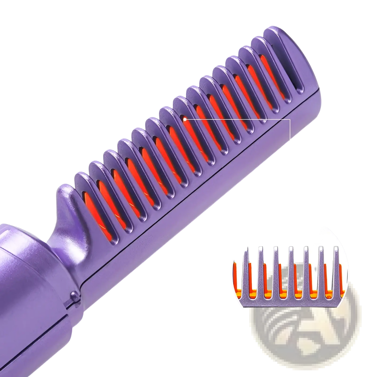 Wireless Hair Straightener Brush Portable Ceramic Comb